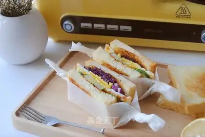 Delicious breakfast sandwich