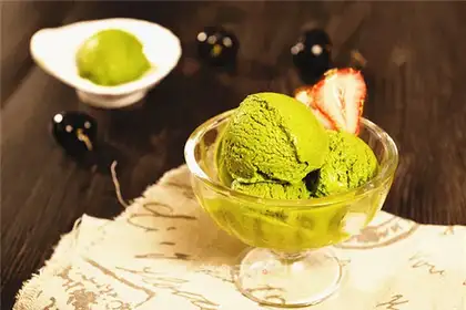 The tea and ice cream