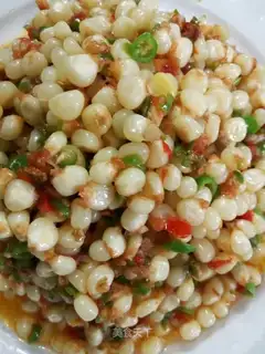 Pepper tomato fried corn