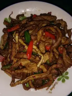 radish and fried meat