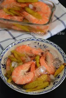 Ice-cooled spicy shrimp