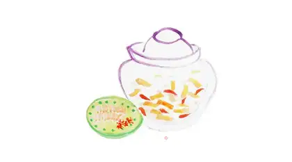 Taste sauce, radish