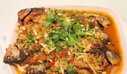 Dry-burned mackerel