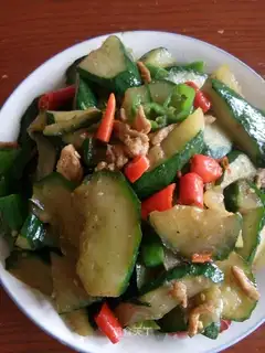 cucumber fried meat