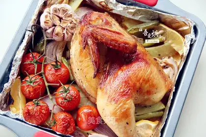 Summer roast chicken