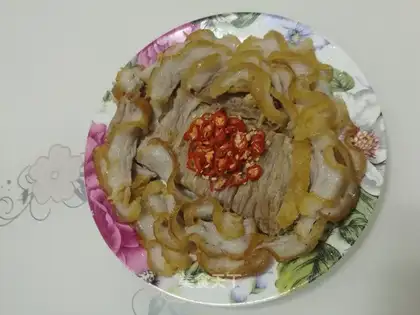 Wide plum white cut meat
