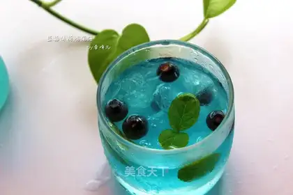 Mint blueberry cocktails