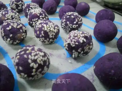 assorted purple potato balls