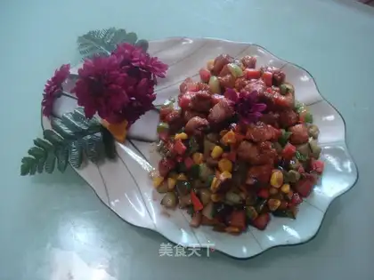 Sauteed diced fish