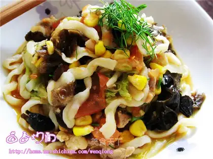 fried noodles with fennel