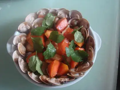 Stewed papaya with green moth