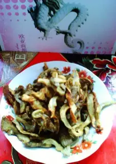 Soft fried fresh mushrooms