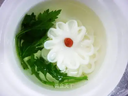 Chrysanthemum minced fish