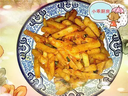 Spicy potato chips