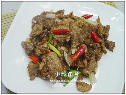 stir-fried pork slices
