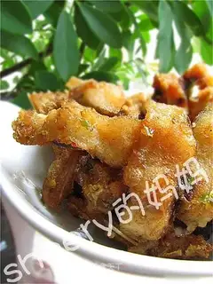 Fish strips with pepper and sesame pepper