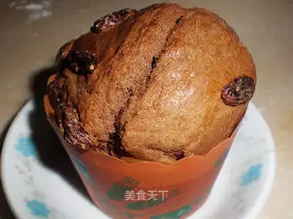 Raisin cocoa muffin