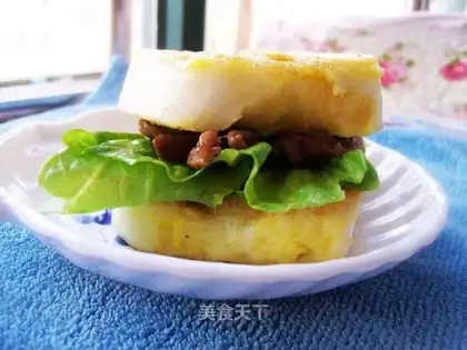 Pan-fried steamed buns slices