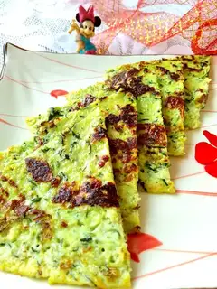 Fresh cucumber waffles