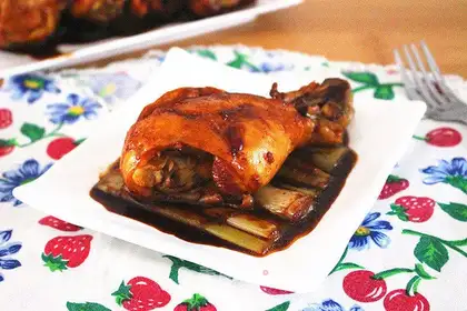 Roasted chicken legs