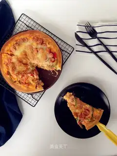 White pretzels, pizza