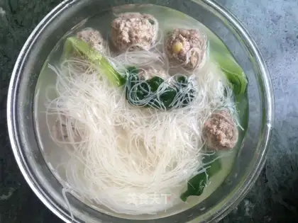 Soup meatball rice powder