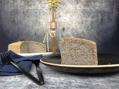 Black sesame ricin cake