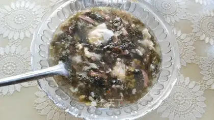 Purple ham soup
