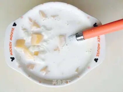 Peach milk for rice