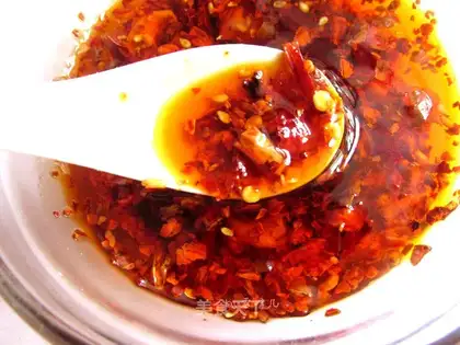 Homemade red pepper oil