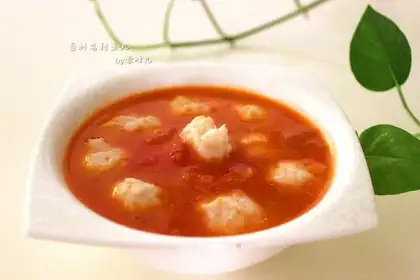 Tomato fish balls