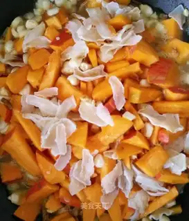 Pumpkin with soy rice