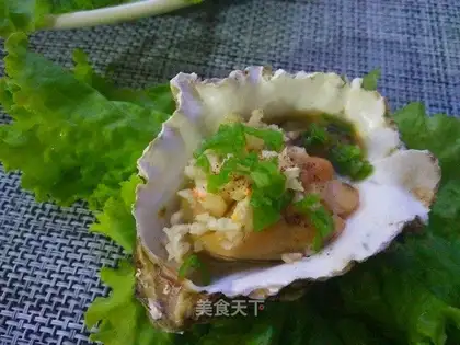 Garlic roasted oysters
