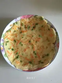 Egg carrot onion waffles
