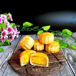 The egg yolk mooncake