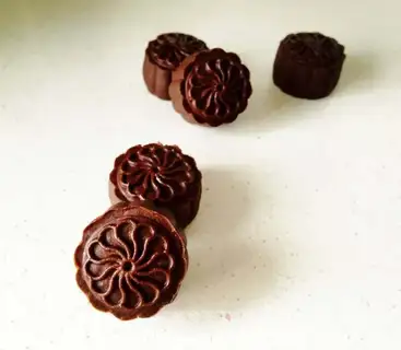 Chocolate coconut cranberry cheese mooncake