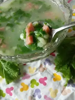 Pearl emerald soup