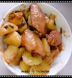 Coke chicken wings and potatoes