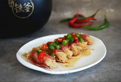 Bacon spa mushrooms