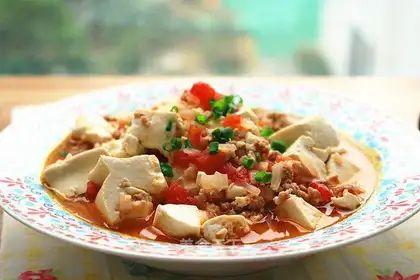 Tomato meat tofu