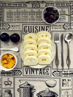 Peach cream rolls