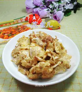 Shrimp radish and fried eggs