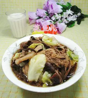 Tea, mushroom, cabbage