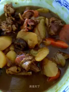 Curry potato carrot chicken