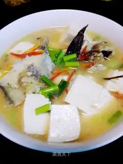 Cod tofu soup
