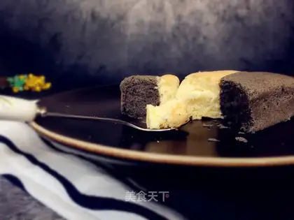 Black and sesame cake