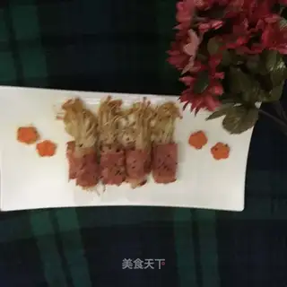 Pumpkin and mushroom rolls