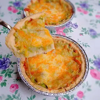 Butter bacon cheese pie