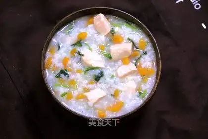 Salmon and vegetable congee