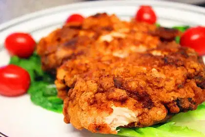 Gold fried chicken steak
